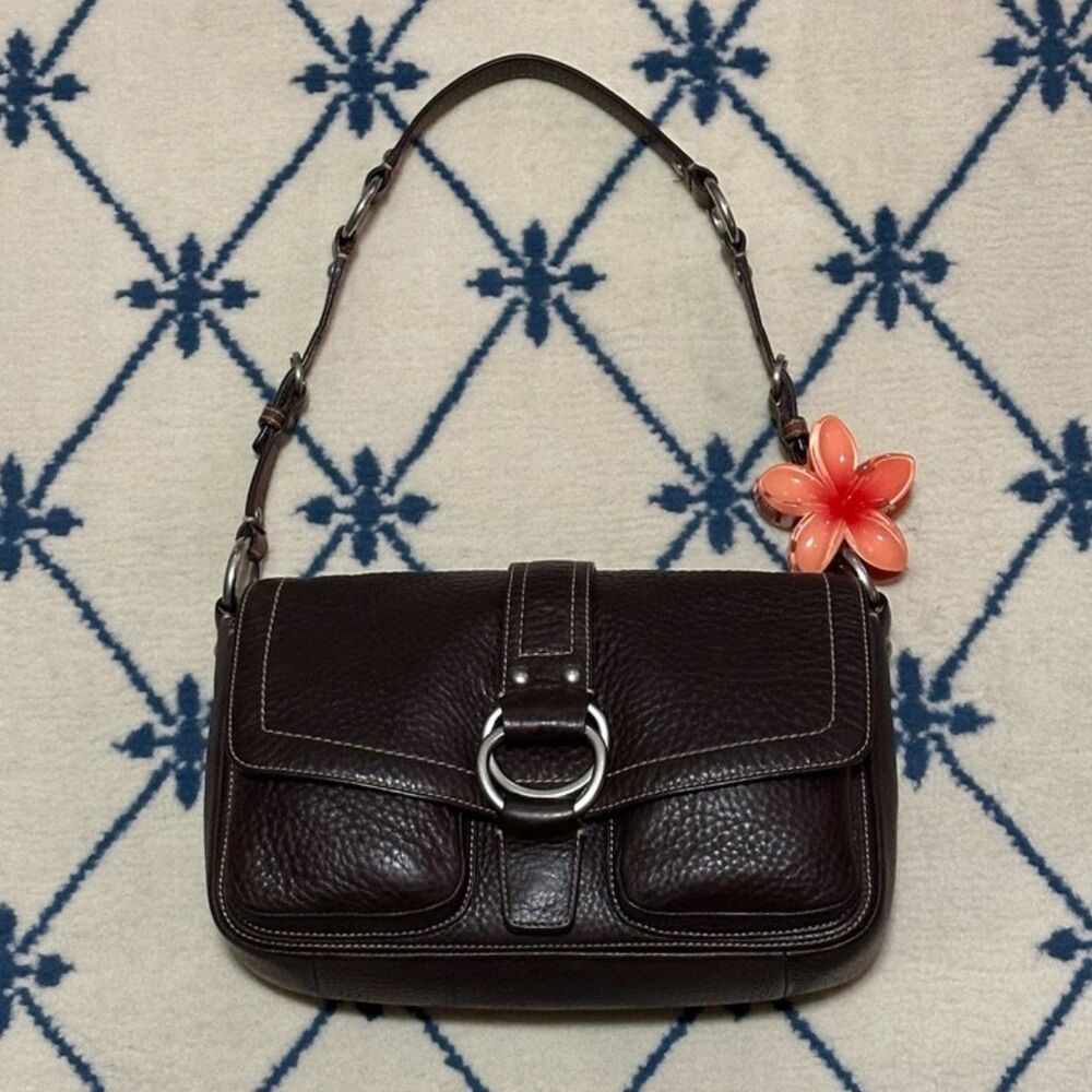 Coach Vintage Y2K Chelsea Pebbled Leather Field Hobo Shoulder Bag 2006 10893